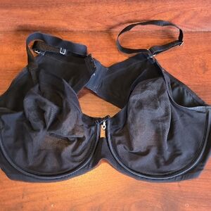 Curvy Couture Black Mesh Bra